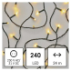 LED vánoční řetěz, 24 m, venkovní i vnitřní, teplá bílá, časovač