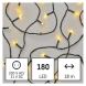 LED vánoční řetěz, 18 m, venkovní i vnitřní, teplá bílá, programy