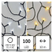 LED vánoční řetěz 2v1, 10 m, venkovní i vnitřní, teplá/studená bílá, programy
