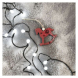 LED vánoční cherry řetěz – kuličky, 8 m, venkovní i vnitřní, studená bílá, časovač