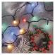 LED vánoční cherry řetěz – kuličky, 20 m, venkovní i vnitřní, multicolor, časovač