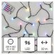 LED vánoční cherry řetěz – kuličky, 10 m, RGB, ovladač, programy, časovač