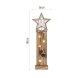 LED dekorace dřevěná – hvězdy, 48 cm, 2x AA, vnitřní, teplá bílá, časovač