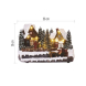 LED vánoční vesnička, 15 cm, 3x AA, vnitřní, teplá bílá