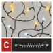 Standard LED spojovací vánoční řetěz, 10 m, venkovní, teplá/studená bílá, časovač