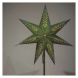 LED hvězda papírová se stojánkem, zelená, 45 cm, vnitřní