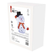 LED vánoční sněhulák s kloboukem, 36 cm, venkovní i vnitřní, studená bílá, časovač