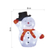 LED vánoční sněhulák s kloboukem, 36 cm, venkovní i vnitřní, studená bílá, časovač