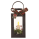 LED dekorace – vánoční lucerna se svíčkou černá, 22 cm, 3x AAA, vnitřní, vintage