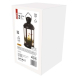 LED dekorace – vánoční lucerna se svíčkami černá, 35,5 cm, 3x C, vnitřní, vintage