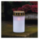 LED hřbitovní svíčka, 12,5 cm, 2x C, venkovní i vnitřní, vintage, časovač