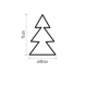 LED vánoční stromeček, 75 cm, 3x AA, vnitřní, teplá bílá, časovač