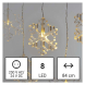 LED vánoční závěs – sněhové vločky, 84 cm, vnitřní, teplá bílá