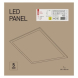 LED panel 60×60, čtvercový vestavný bílý, 40W neutr. b. UGR, Emergency