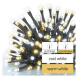 LED vánoční řetěz pulzující, 12 m, venkovní i vnitřní, teplá/studená bílá