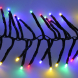 LED venkovní vánoční řetěz s dálkový ovládáním a zvukovým senzorem - Cluster, 576 LED, 8 funkcí, časovač, IP44, vícebarevná