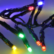 LED venkovní vánoční řetěz s dálkový ovládáním a zvukovým senzorem - Cluster, 576 LED, 8 funkcí, časovač, IP44, vícebarevná