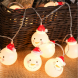ACA DECOR LED dekorační girlanda - Sněhuláci, teplá bílá barva, 2xAA, 160 cm