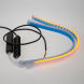 LED pásek, dynamické blinkry oranžová / poziční světla červená, 30 cm