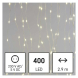 LED vánoční nano řetěz – záclona, 2,9x2 m, venkovní i vnitřní, teplá bílá, programy