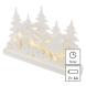 LED dekorace dřevěná – vánoční vesnička, 31 cm, 2x AA, vnitřní, teplá bílá, časovač