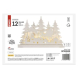 LED dekorace dřevěná – vánoční vesnička, 31 cm, 2x AA, vnitřní, teplá bílá, časovač
