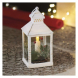 LED dekorace – vánoční lucerna se svíčkou, 23 cm, 3x AAA, vnitřní, vintage