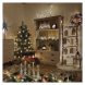 LED zdobený vánoční věnec, 38 cm, 3x AA, vnitřní, teplá bílá, časovač