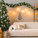 LED nástěnná dekorace vánoční stromek, 24x LED, 2x AA