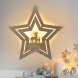 LED nástěnná dekorace vánoční hvězda, 24x LED, 2x AA