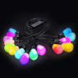 LED smart venkovní řetěz s RGB žárovkami, bluetooth, 15 žárovek, 14m+6m, 10W