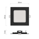 LED vestavné svítidlo NEXXO, čtvercové, černé, 7W, se změnou CCT