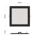 LED vestavné svítidlo NEXXO, čtvercové, černé, 18W, se změnou CCT