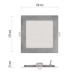 LED vestavné svítidlo NEXXO, čtvercové, stříbrné, 12,5W, se změnou CCT