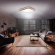 LED stropní osvětlení s dálkovým ovládáním, čtvercové, dekor dřeva, 3000lm, 40W, 45x45cm