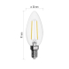 LED žárovka Filament Candle 1.8W E14 teplá bílá