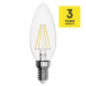 LED žárovka Filament Candle 3,4W E14 neutrální bílá