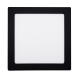 LED mini panel CCT, přisazený, 18W, 1530lm, 3000K, 4000K, 6000K, čtvercový, černá barva