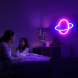 Neonová lampička - Saturn, 3x AA baterie/USB kabel, IP20, modrá + růžová barva