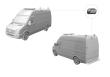 LED světlo nástěnné, černé, 48W, ECE R10, R23