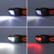 LED čelová nabíjecí svítilna, 150 + 100lm, bílé a červené světlo, Li-ion, USB