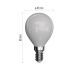 LED žárovka Filament Mini Globe 3,4W E14 teplá bílá