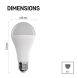 Chytrá LED žárovka GoSmart A65 / E27 / 14 W (94 W) / 1 400 lm / RGB / stmívatelná / Zigbee