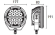 Světlomet LED 5690 lm 12-24V homologace 17,7cm