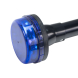 LED maják, 12-24V, 12x3W modrý s teleskopickou tyčí na motocykl, ECE R10