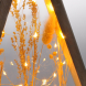  LED dřevěná vánoční dekorace, zasněžené zimní květiny, 37cm, 2x AA