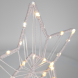  LED vánoční hvězda stolní, pletená, 35x LED, 2x AAA