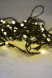  LED venkovní vánoční řetěz, 100LED, 10m, 3m přívod, 8 funkcí, IP44, 3x AA, teplá bílá