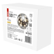 LED vánoční skleněná koule – vločky, 12 cm, 3x AA, vnitřní, teplá bílá, časovač