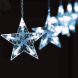 LED vánoční závěs Hvězdičky, 3x3m, studená bílá, IP44, 100 LED